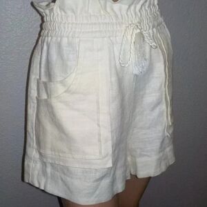 House Of Harlow off-white Linen Blend Shorts